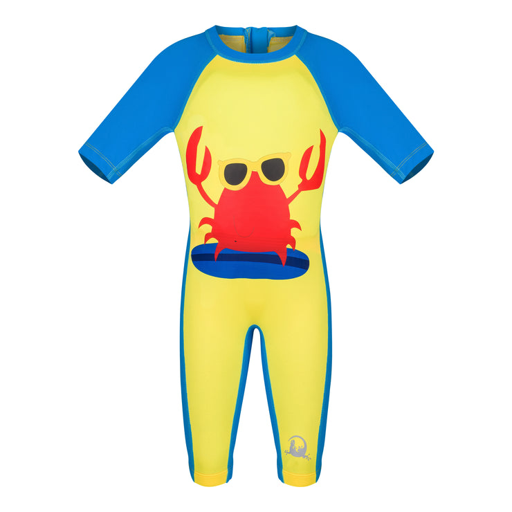 TRAJE CON MANGA CORTA INFANTIL YELLOW CRAB