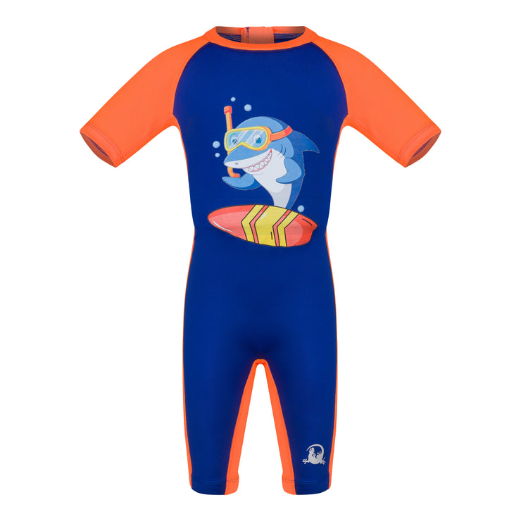 TRAJE CON MANGA CORTA INFANTIL ORANGE SHARK