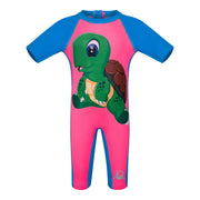 TRAJE CON MANGA CORTA INFANTIL PINK TURTLE