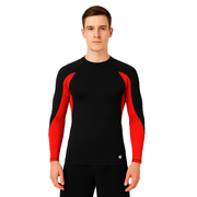 PLAYERA RASHGUARD CABALLERO MANGA LARGA BLACK ZPA