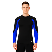 PLAYERA RASHGUARD CABALLERO MANGA LARGA BLACK ZPA