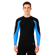 PLAYERA RASHGUARD CABALLERO MANGA LARGA BLACK ZPA