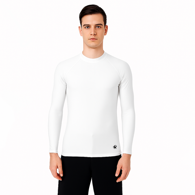 PLAYERA RASHGUARD CABALLERO MANGA LARGA SOLID