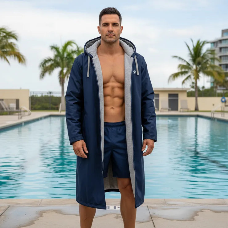 PARKA BASICA DE NATACION ADULTO MARINO