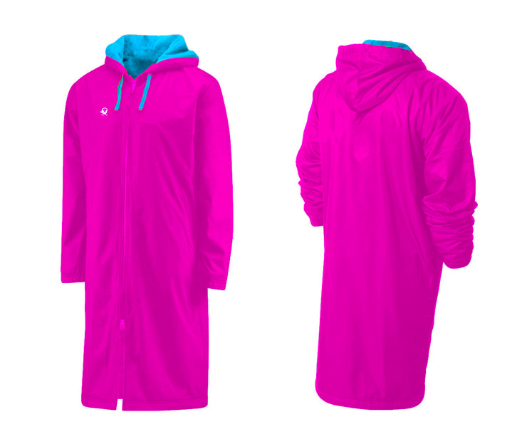 PARKA BASICA DE NATACION NIÑAS ROSA - SKDANFIBIOS