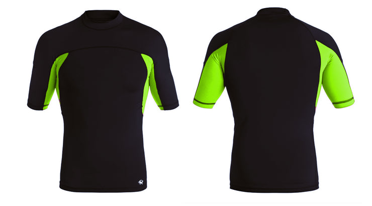 PLAYERA RASHGUARD CABALLERO MANGA CORTA BLACK MGN - SKDANFIBIOS